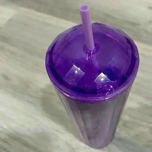 Starbucks Summer 2022 Purple Blue Kaleidoscope Dome Cold Cup Straw Tumbler 24oz - Picture 4 of 7